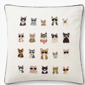 Rifle paper Anthropologie cool cats pillow